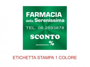 Etichette adesive per farmacie e parafarmacie (mm 35x35) (cod. 31P)